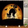 Cute Cat Animal Waterproof Polyester Shower Curtain With Hooks For Bathtub Bathroom Screens Home Decor Large Size Wall Cloth