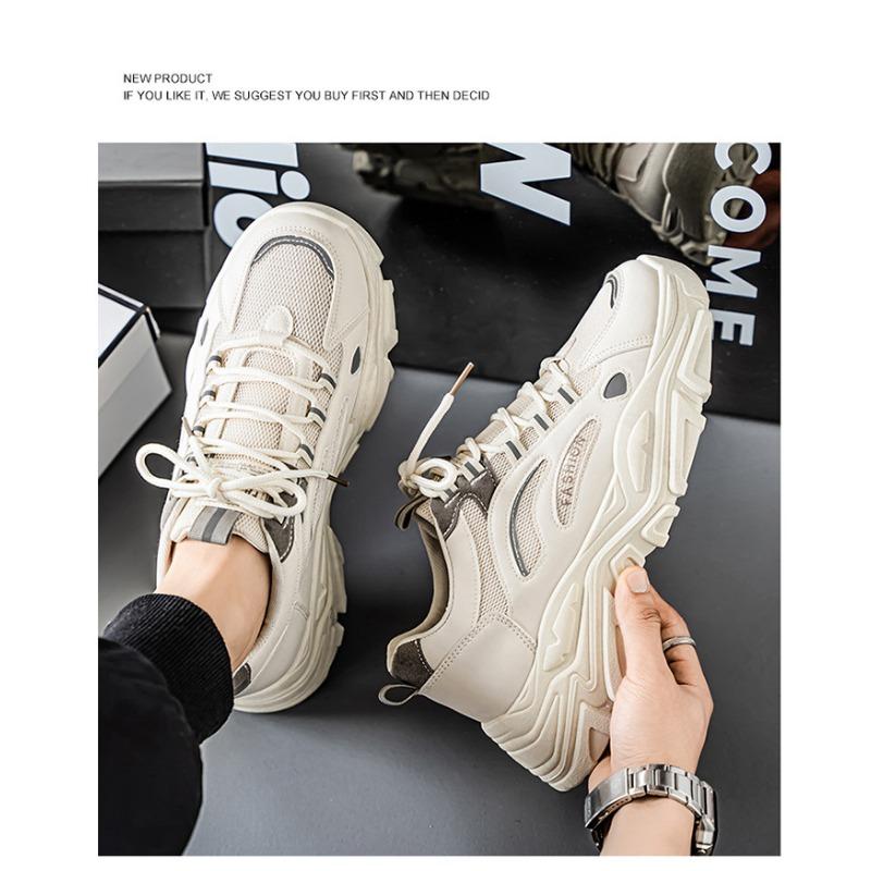Men S Breathable Mesh Thick Sole Casual Running Sneakers
