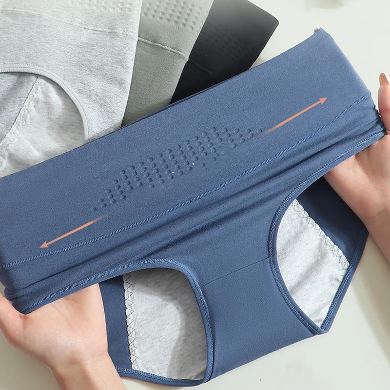 High Waist Leak Proof Menstrual Women's Panties Widen Period Pants Physiological Underwear Cotton Plus Size L-4XL Female Briefs