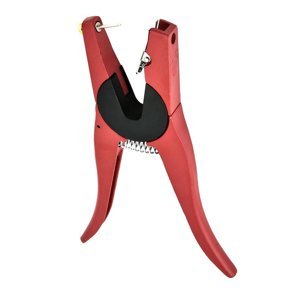 Pig Cattle Ear Tag Plier Livestock Tool for Cow Sheep Goat Farm Animals Red