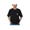 Vans Solid Color Letter Print Loose Fit Crew Neck Short Sleeve T-Shirt Men Tops Black VN000BYXBLK