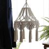 Woven Lamp Shade Macrame Wall Hanging Lamp Room Coffee Restaurant Decoration Tapestry Lampshade Bedroom Decor hwy