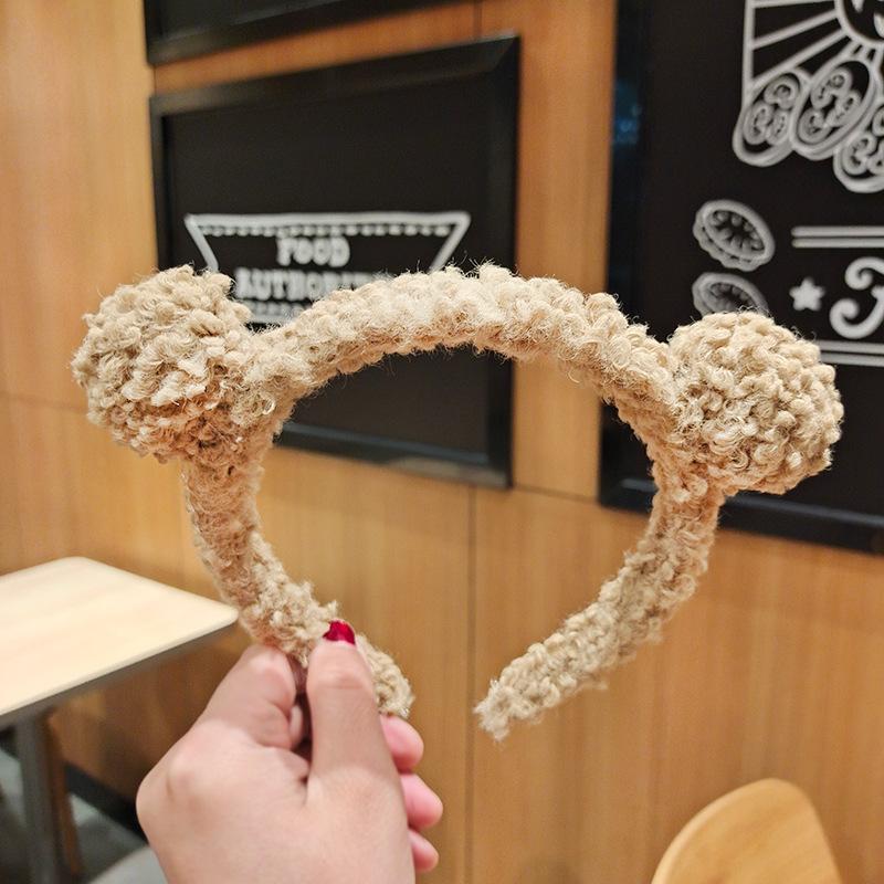 Autumn and Winter New Cute Plush Warm Bear Ear Band
