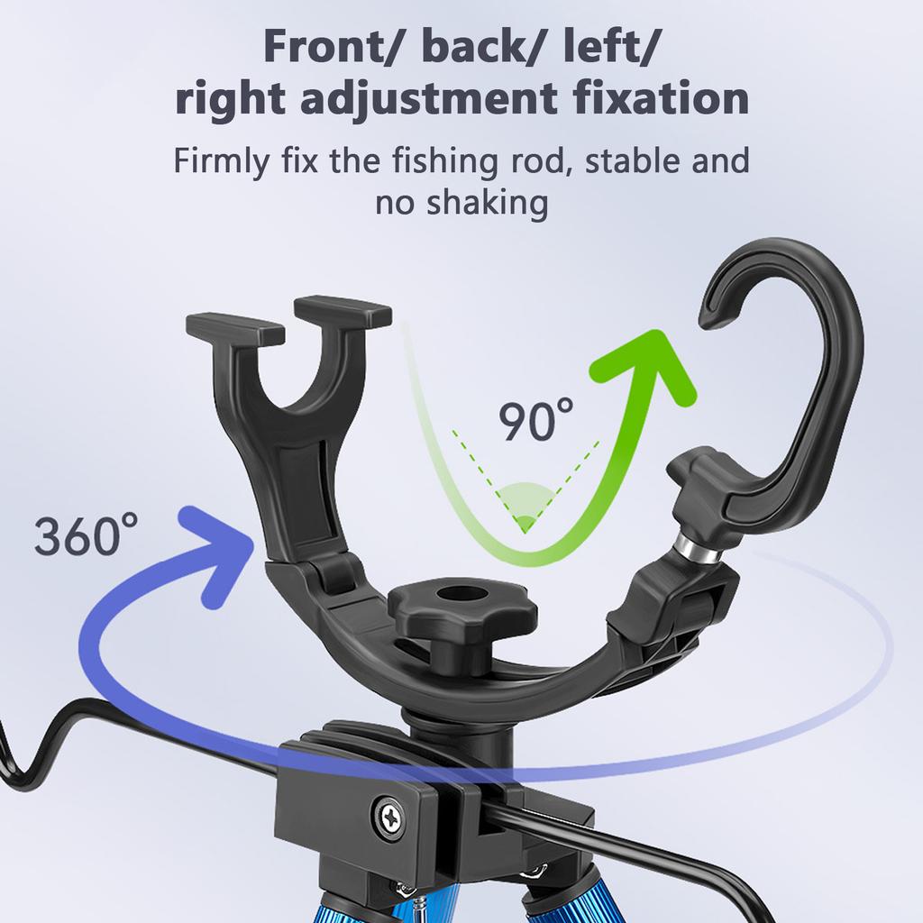 Portable Fishing Rods Tripod Stand Telescopic Aluminum Alloy Fishing Rod Holder for Sea Beach Shore Extendable Fishing Rod Holder C Style
