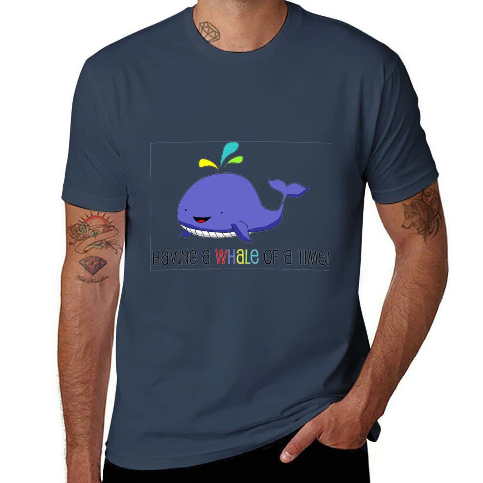 Having a WHALE of a Time! T-Shirt t shirts for man graphic vintage men t shirt cotton 100% T-Shirt S