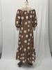 Bohemian Off Shoulder Polka Dot Maxi Dress European American Style