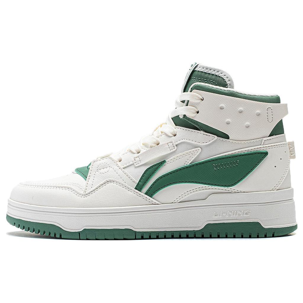 New LiNing Yamahara 2.0 Anti Slip Wear Resistant High Top Skateboard Shoes Women's White Green AGCT346-3