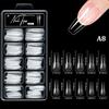 100Pcs Soft Gel False Nail Tips Short Square Coffin Almond Artificial Press On Fake Nails Extension Manicure Tools