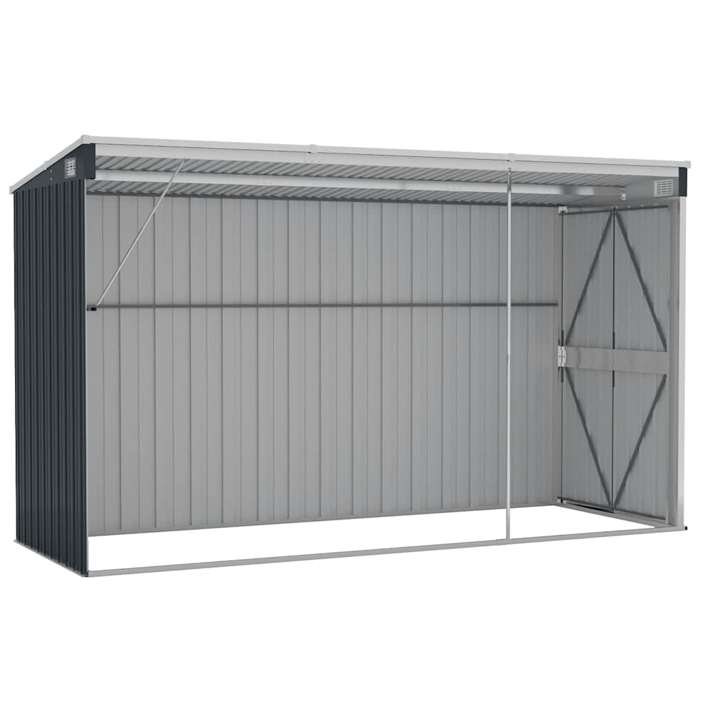 Vidaxl Garden Shed, Wall-Mounted, Anthracite, 118X288X178 Cm