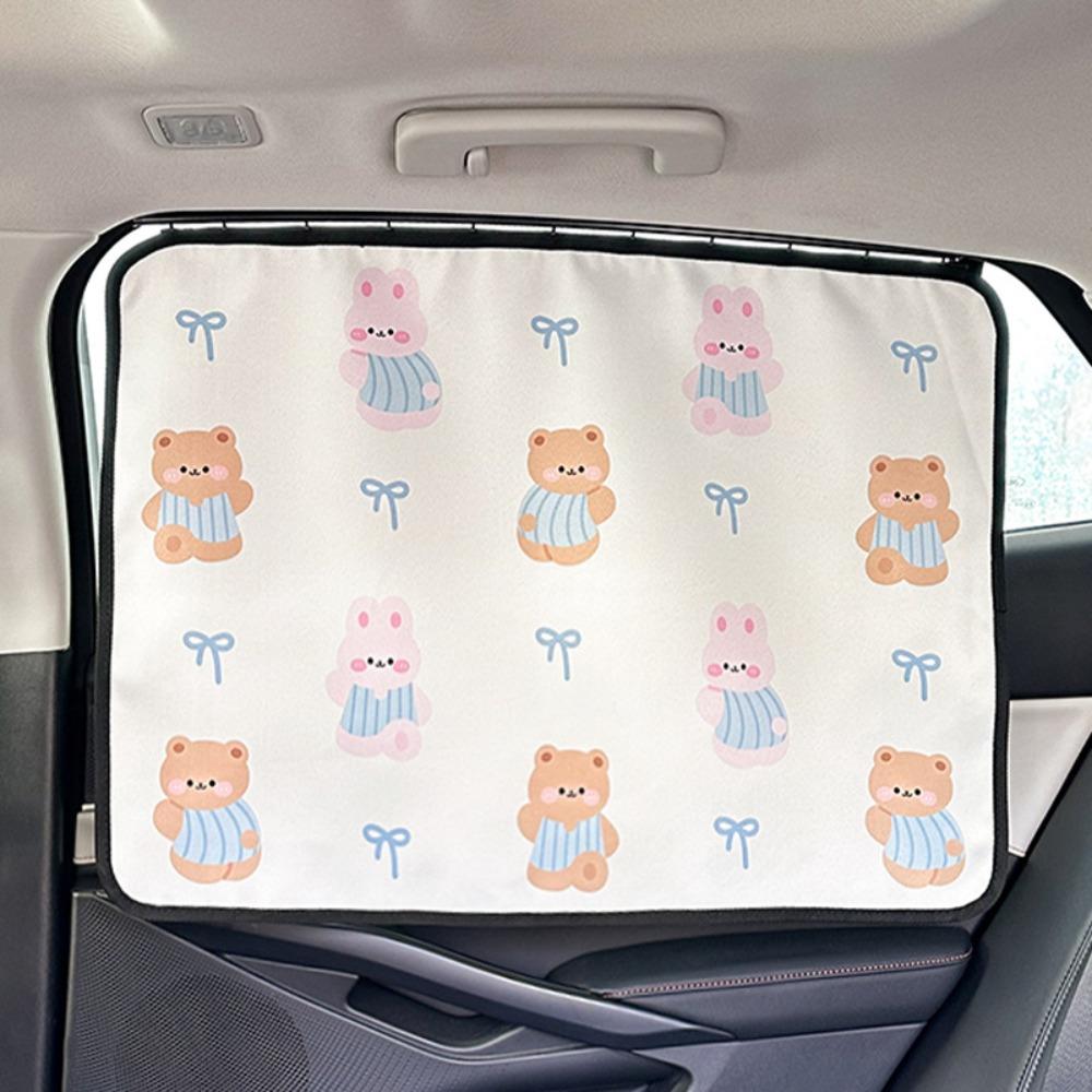 

Мультяшный Медведь Чехол-шторка от солнца для автомобиля Хлопковые Раздвижные шторки Новый Боковой солнцезащитный козырек для Малышей C