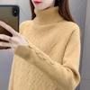 Autumn and Winter Thick Warm Turtleneck Knitted Sweater Women Loose Slim Fit Pullover Women's Sweaters Elegant Solid Fashion Lady Casual Jumpers 25272