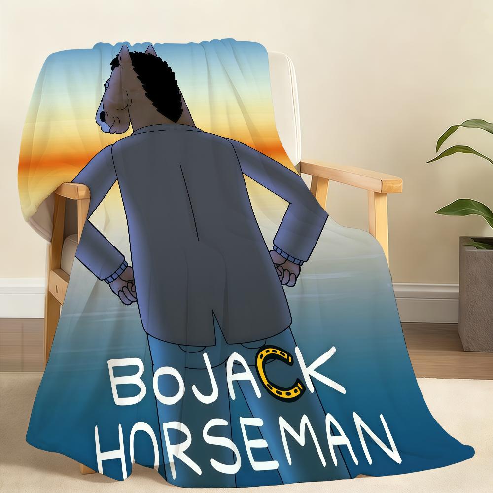 Interesante Manta de Dibujos Animados B BoJack H HorsemanS Para Manta Suave para Picnic Cama Sofá Hogar Dormitorio Acogedora Cálida Cómoda