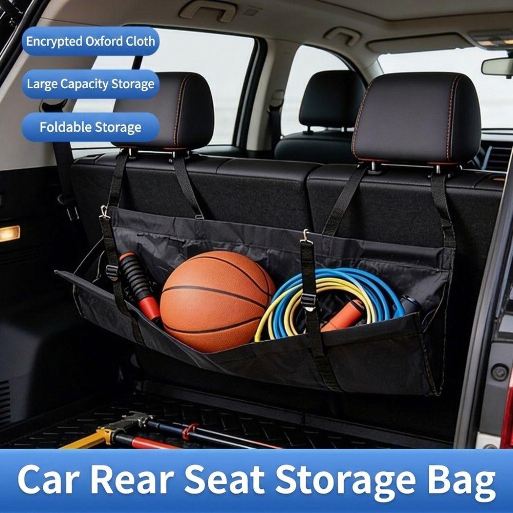 Wear Resistant Car Storage Bag Foldable Cargo Organizer Portable Utility Pouch Camping