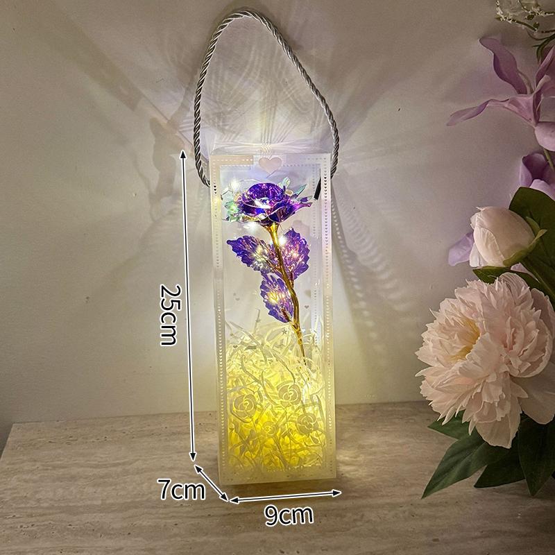 

Eternal Galaxy Rose Rose With Lights Led Valentine Day Gift Couple Girlfriend New Year Heart Gift Creative Wedding Decor