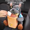 2 In 1 Creative Car Mounted Tissue Box Cartoon Garbage drawer box Tissue Holder Key Phone Storage Box Car decoration Supplies
