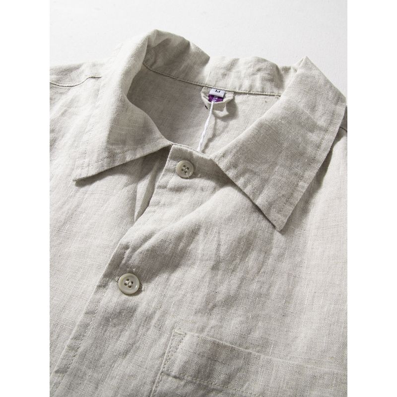 All-Linen Short-Sleeved Shirt for Men, New Summer Lightweight and Breathable Top, Japanese-Style Refreshing Loose Casual Half-Sleeved Shirt