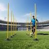 4 Pieces Rubber Base Slalom Pole Easy Setup Soccer Dribbling