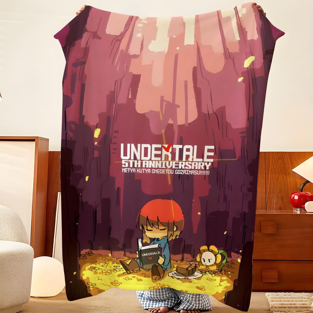 Game U-Undertale Throw Flannel Throw Blanket, Lightweight Cozy, Durable Washable cute Cool