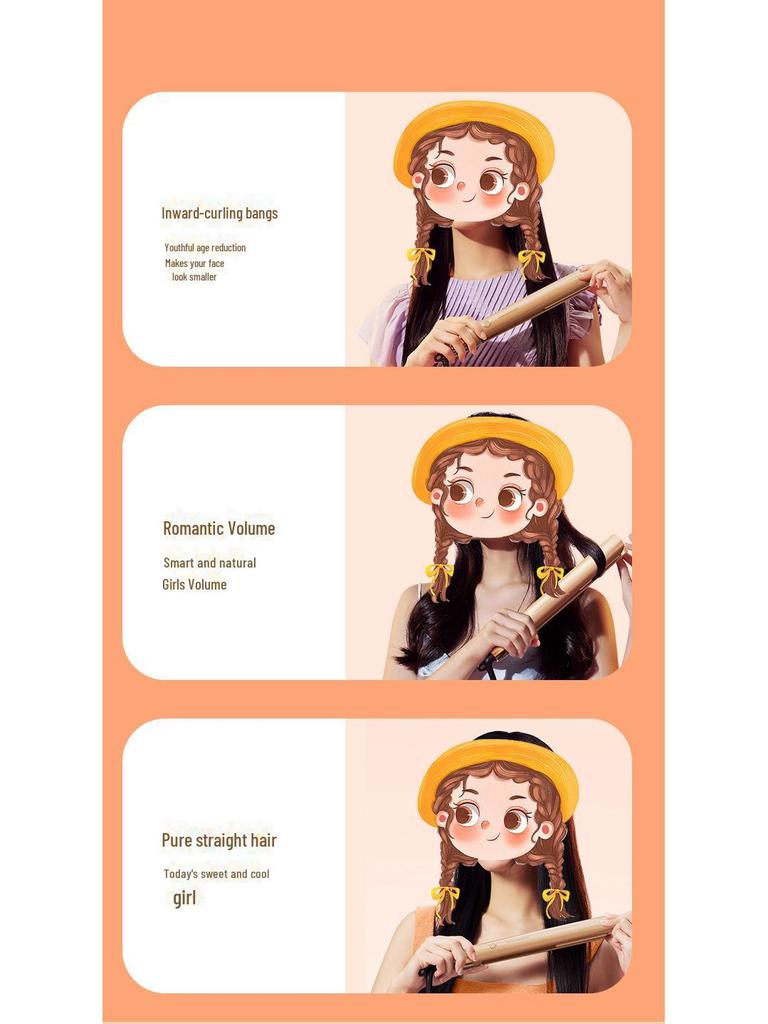 Mini Corn Curling Iron with Skull Pad for Fluffy Hair and Root Lift