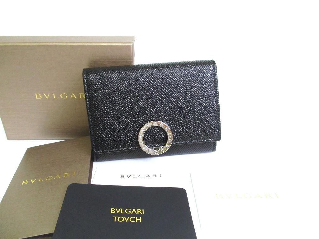 

Оригінальний кліп з логотипом BVLGARI Чорний шкіряний візитівник/холдер для карток #a771 Відновлений