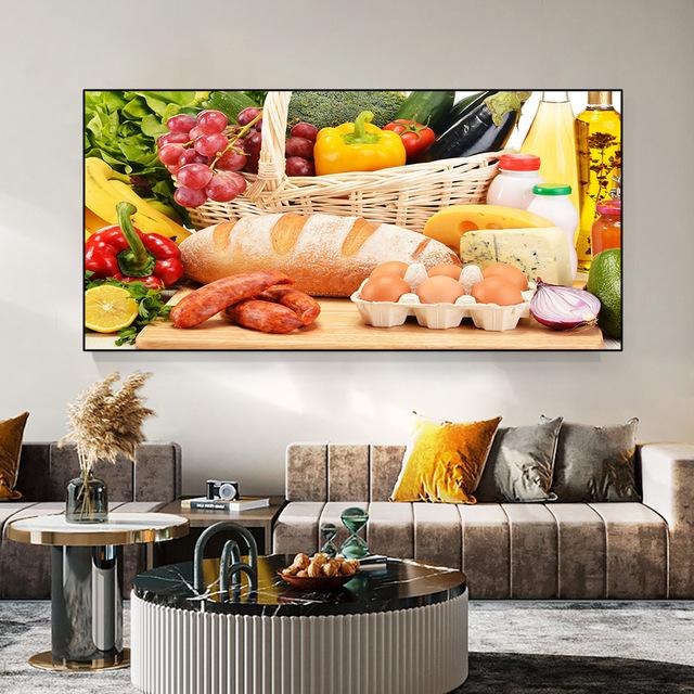 Vegetable Bread Fruit Kitchen Canvas Painting Posters and Prints Wall Art Pictures Cuadros Restaurant Home Decor No Frame