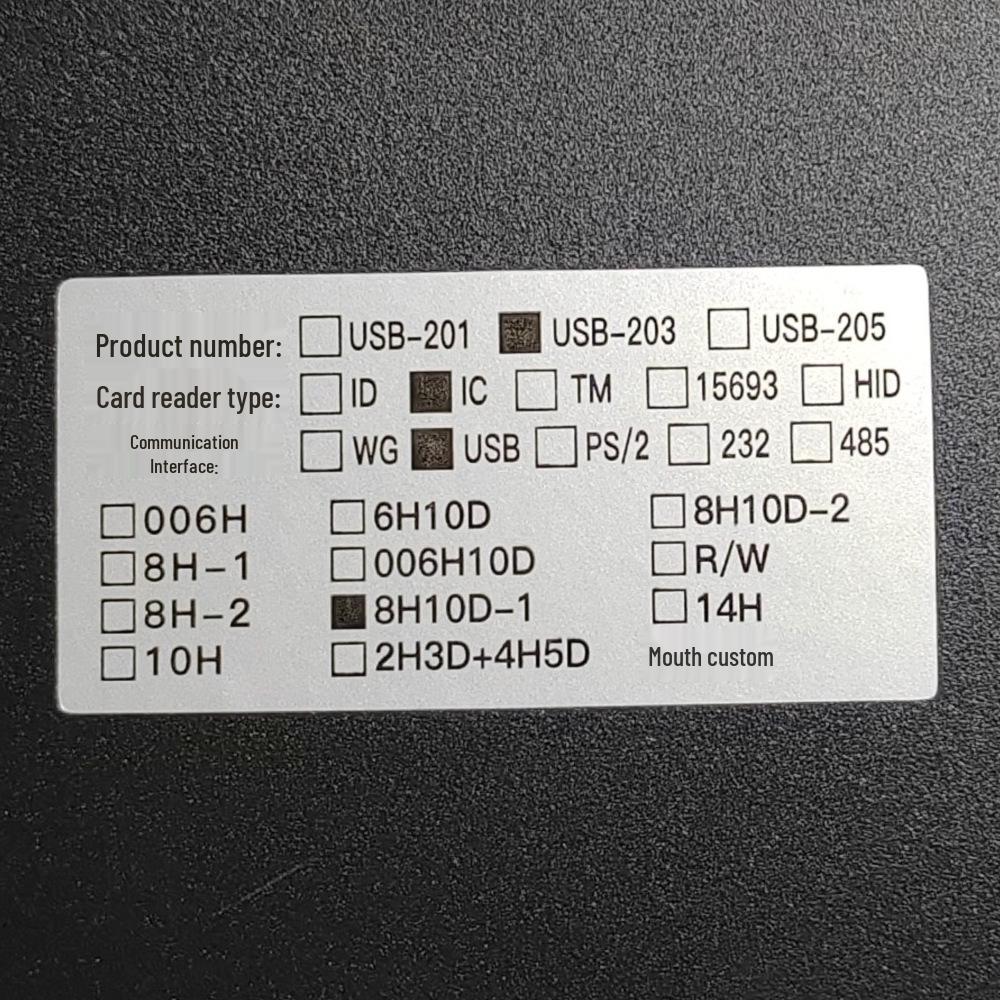 USB-203-IC Card Reader Driverless Keyboard Interface Card Issuer Front 10, 8-bit