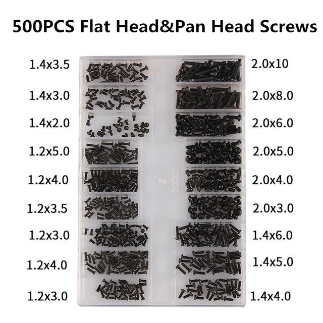 500Pcs 18 Types Mini Screw Nuts DIY Kit Laptop Computer Assemble Repair Screws Fastener Set For Repairing Sunglass Phone