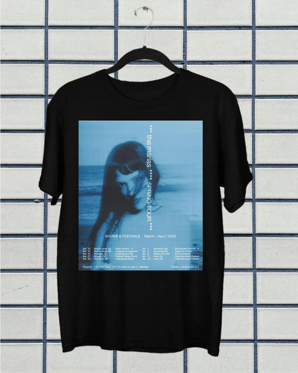 SPRING TOUR The Marias 2026 band black T-shirt UNISEX 2F486 S