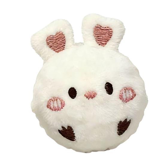 Plush Rabbit Dog Chew Toy Cartoon Bunny Dog Bite Resistant Teething Toy with Squeaker Boredom Stress белый