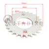 420/428 Chain 25T Tooth 48MM Rear Sprocket Gear for 110cc 125cc 140cc Motorcycle Pit Dirt Bike ATV Buggy Go Kart Quad Parts