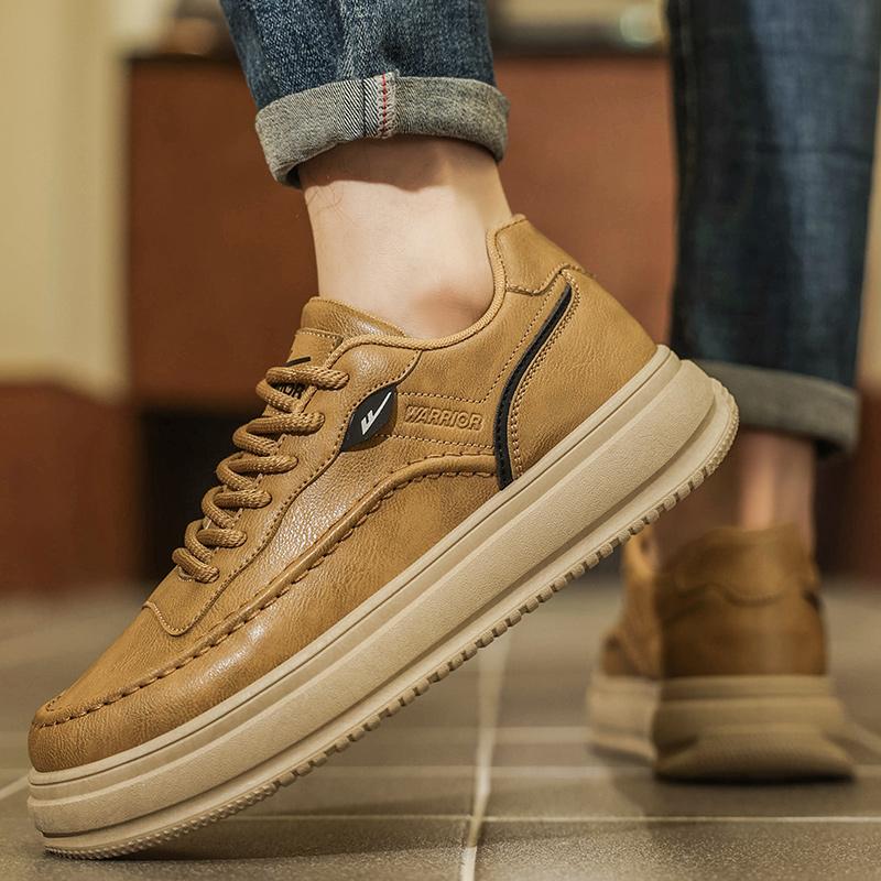 Warrior Fashion Trend Comfortable Versatile Non-Slip Wear-Resistant Height-Increasing Low-Top Casual Shoes Men Casual Shoes WXP(WZ)-242503