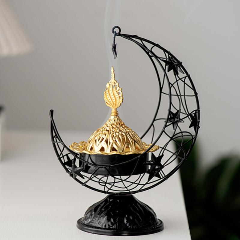 Incenses Diffuser Crescents Candle Incenser Eid Holiday Decoration Desk Ornament