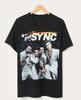 Classic NSYNC Band Cotton T-shirt Black Full Size Unisex Music Fan Gift SEG_956