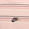 Nike Embroidered Logo Striped Loose Knit Sport Shortsleeve T-Shirt Men Tops Pink DB6532-800