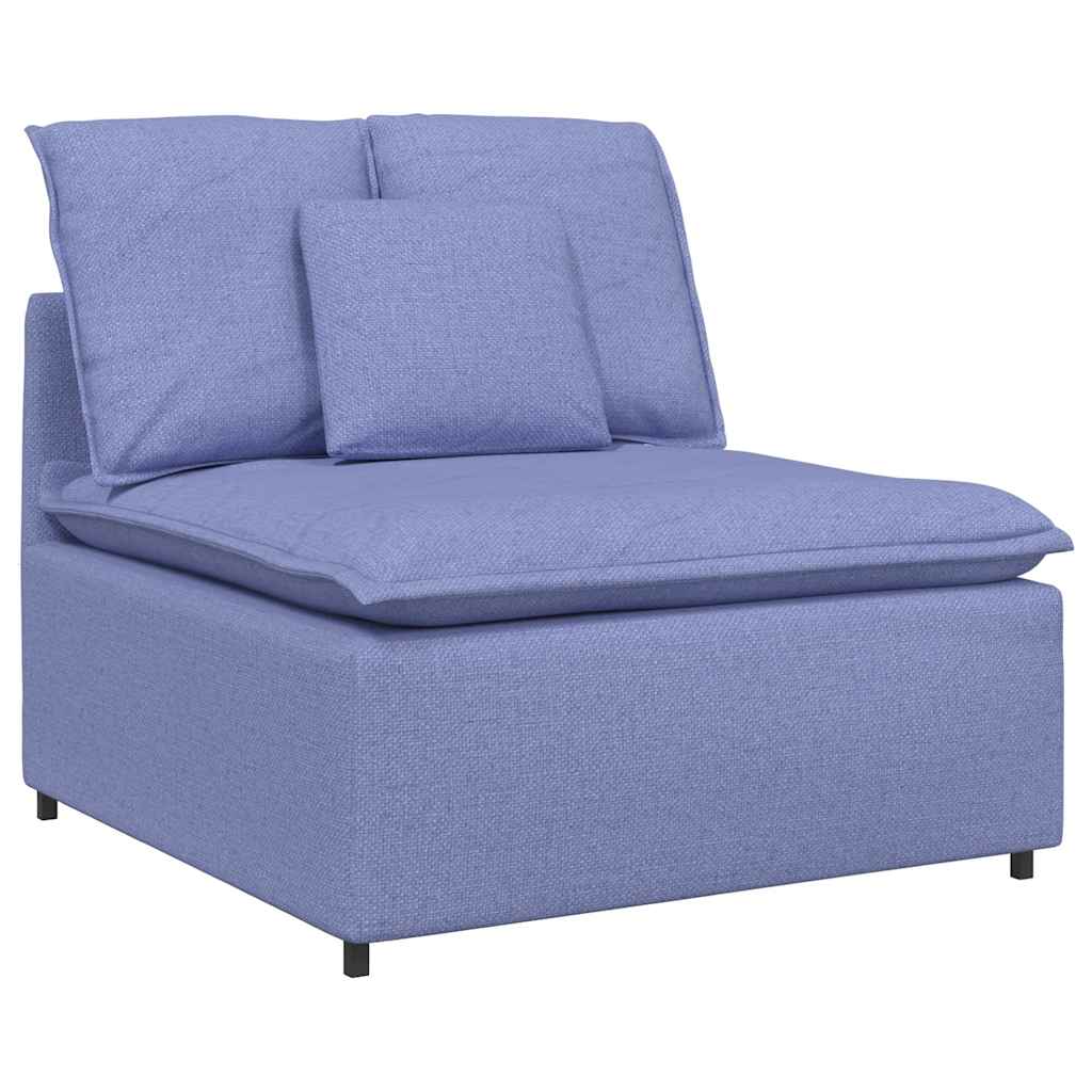 Modular Sofa Center Module with Cushions Jeans Blue 100 Cm