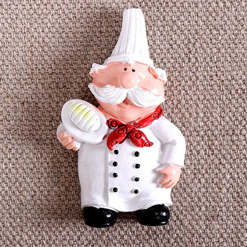 Creative Home Magnetic 3D Chef Decorative Message Sticker Board Stickers Fridge Magnets Note Holder