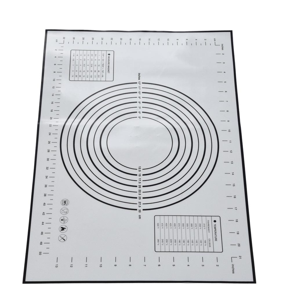 Silicone Dough Rolling Mat Fiberglass Kneading Mat 24 X 16 Inch Large Thickened Oven Baking Mat
