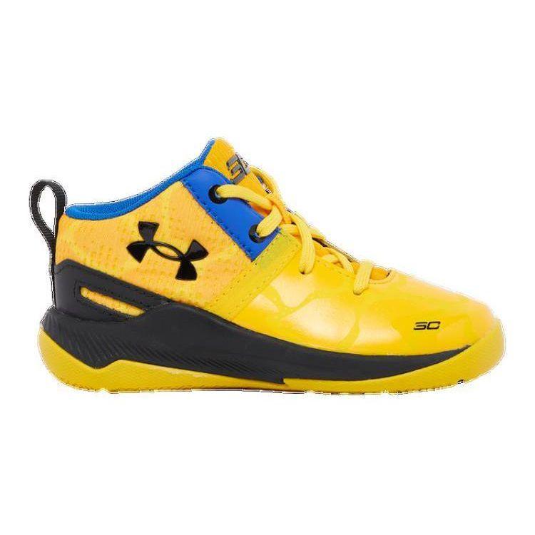 Under Armour Curry 2 Retro TD Double Bang Baby Sneakers Yellow Steeltown-Gold Taxi 3026304-700