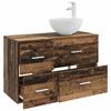 Bathroom Furniture Set 2 Pcs Reclaimed Wood Effect Particleboard