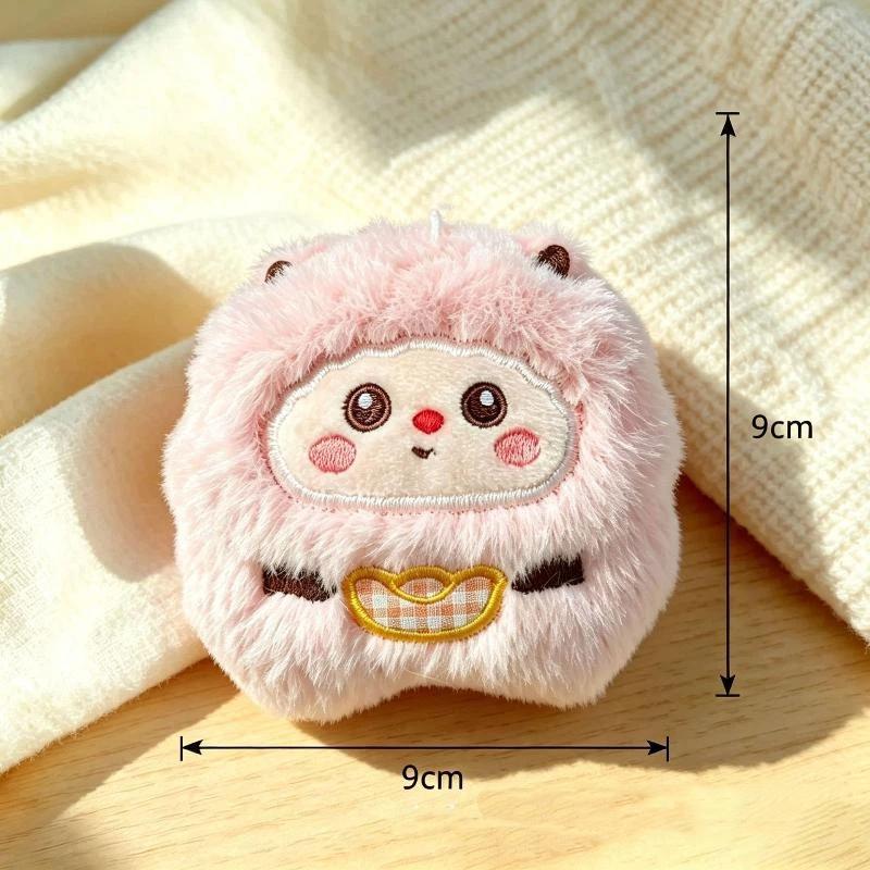 Pp Cotton Little Sheep Plush Keychain Soft Comfortable Cartoon Animal Stuffed Doll Backpack Decor Gifts For Kids Girls