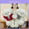 Cartoon Sweater Teddy Dog Plush Cuddly Sleeping Pillow Bow Tie Gift For Kids