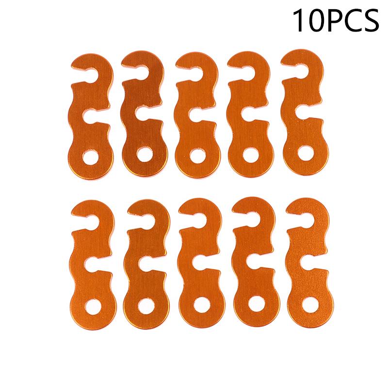 10Pcs Adjustable Camping Tent Cord Rope Buckle S Type Tensioners Fastener Kit