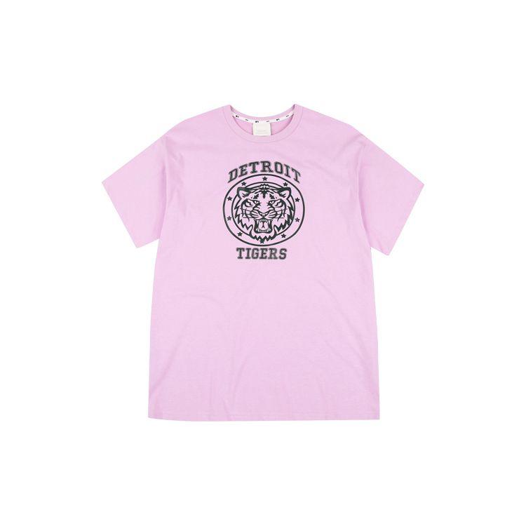 MLB Printed Sports Casual Loose Short Sleeve T-Shirt Unisex Tops Blue Purple 31TSTL931-46V
