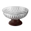 Pedestal Fruit Bowl High Foot Design Glass Elegant Table Decor for Living Room White