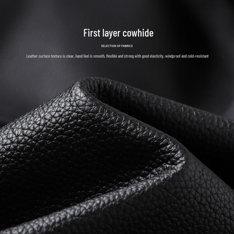 Men's Hooded Genuine Leather Zipper Jacket