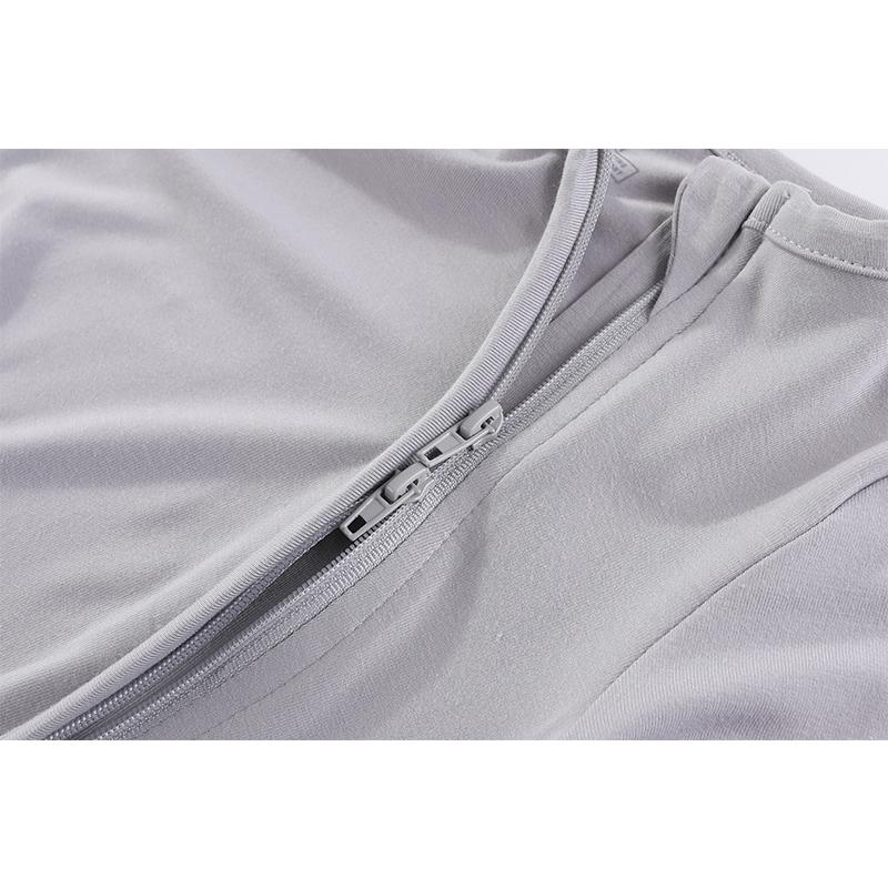 1 bucată Salopetă cu fermoar cu mânecă lungă la modă pentru bebeluși băieți fete, bumbac moale, haine pentru nou-născuți