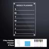 Schedule Magnetic Calendar Memo Reusable Rewritable Fridge Clear Board  Kitchen