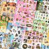 30 Sheets/pack Yanbian Coil-Bound Sticker Book Cute Pet Battle Cat Dog Pattern Materials for Notebook Decoration