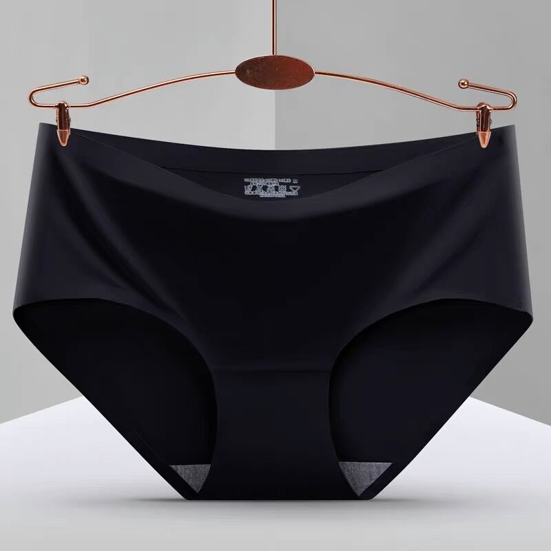 Seamless Panties for Women Mid Waist Underwear Solid Invisible Briefs Lingerie