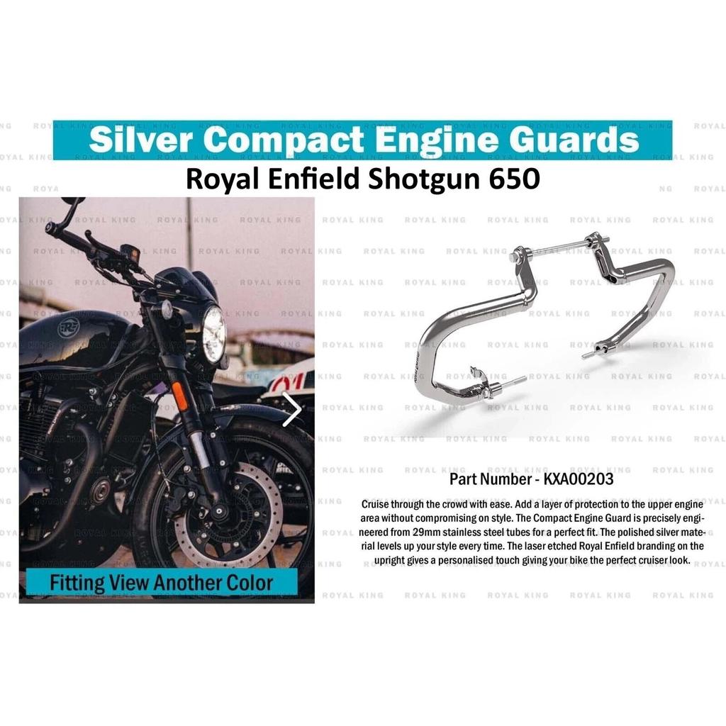 Royal Enfield Shotgun 650 Stainless Steel Silver Compact Engine Guard"